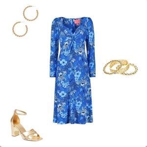 Lilly Pulitzer Claudia Twist Front Midi Dress